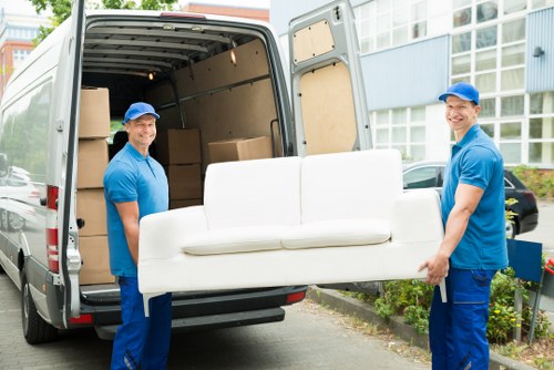 Professional removal truck loading at Storage Hammersmith