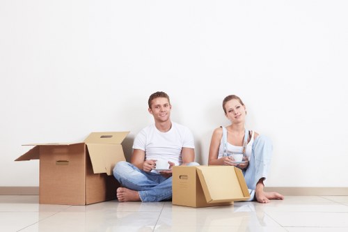 Organizing belongings for storage in Hammersmith