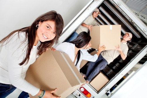 Removalist trucks ready for moving